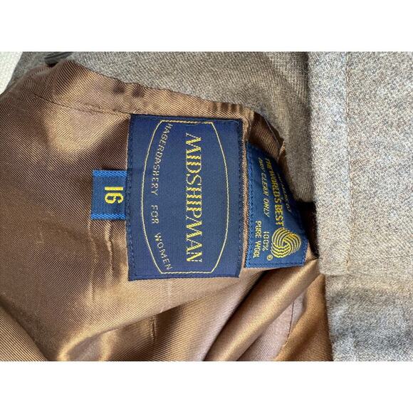 Vintage Midshipman 100% Pure Wool Women Size 16 Blazer, Skirt Size 14 Suit Lined - Picture 11 of 14